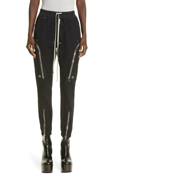 NEW F/W21 GETHSEMANE • NWT RICK OWENS Black Bauhaus Zip Detail Cargo Pants IT 46 - Picture 6 of 17